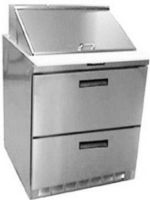 Delfield UCD4427N-12M Two Drawer Mega Top Reduced Height Refrigerated Sandwich Prep Table, 7.2 Amps, 60 Hertz, 1 Phase, 115 Volts, 12 Pans - 1/6 Size Pan Capacity, Drawers Access, 8.2 cu. ft. Capacity, 1/5 HP Horsepower, 2 Number of Drawers, Air Cooled Refrigeration, Counter Height Style, Mega Top, 27" Nominal Width, 34.25" Work Surface Height, 27.13" Cutting Board Width, 8" Cutting Board Depth (UCD4427N-12M UCD4427N 12M UCD4427N12M) 