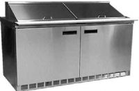 Delfield UCD4460N-18M Four Drawer Reduced Height Refrigerated Sandwich Prep Table, 12 Amps, 60 Hertz, 1 Phase, 115 Volts, 18 Pans - 1/6 Size Pan Capacity, Drawers Access, 20.2 cu. ft. Capacity, 1/2 HP Horsepower, 4 Number of Drawers, Air Cooled Refrigeration, Counter Height Style, Mega Top, 34.25" Work Surface Height, 60" Nominal Width, 60.13" W x 8" D Cutting Board Width (UCD4460N-18M UCD4460N18M UCD4460N 18M) 