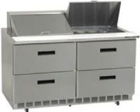 Delfield UCD4460N-24M Four Drawer Reduced Height Refrigerated Sandwich Prep Table, 12 Amps, 60 Hertz, 1 Phase, 115 Volts, 24 Pans - 1/6 Size Pan Capacity, Drawers Access, 20.2 cu. ft. Capacity, 1/2 HP Horsepower, 4 Number of Drawers, Air Cooled Refrigeration, Counter Height Style, Mega Top, 34.25" Work Surface Height, 60" Nominal Width, 60.13" W x 8" D Cutting Board Width (UCD4460N-24M UCD4460N24M UCD4460N 24M) 