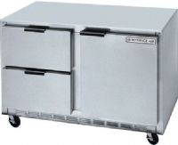 Beverage Air UCFD48AHC-2 Undercounter Freezer with 2 Drawers and 1 Door - 60", 17.1 cu. ft. Capacity, 1/4 HP Horsepower, 8.2 Amps, 60 Hertz, 1 Phase, 115 Voltage, 1 Number of Doors, 2 Number of Drawers, 2 Number of Shelves, Counter Height Style, 0° F Temperature Range, 55.88" W x 19" D x 23" H Interior Dimensions, 4 - 6" casters - 2 locking, Door has stay-open feature, Doors and Drawers Access Type (UCFD48AHC-2 UCFD48AHC 2 UCFD48AHC2) 