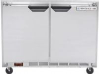 Beverage Air UCR34HC Shallow Depth Low Profile Undercounter Refrigerator - 34", 2 Amps, 60 Hertz, 1 Phase, 115 Voltage, 5.5 cu. ft. Capacity, 1/6 HP Horsepower, 2 Number of Doors, 4 Number of Shelves, 36° - 38° F Temperature Range, 29.38" W x 17" D x 19" H Interior Dimensions, Rear Mounted Compressor Location, Side / Rear Breathing Compressor Style, Swing Door, Solid Door, Shallow Depth Features (UCR34HC UCR-34HC UCR 34HC) 