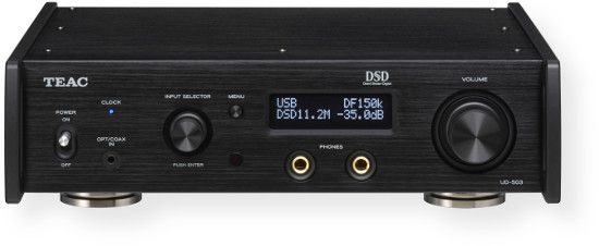  TEAC UD503B  Dual Monaural USB DAC; Black; Two built in AK4490 DACs made by Asahi Kasei Microdevices support resolutions up to 11.2MHz DSD and 384kHz/32-bit PCM; Dual monaural structure thoroughly separates independent left and right circuits from the power supply to the output stage; UPC 043774031474 (UD503B UD503-B UD503BCONVERTERS UD503B-CONVERTERS UD503BTEAC UD503B-TEAC)  