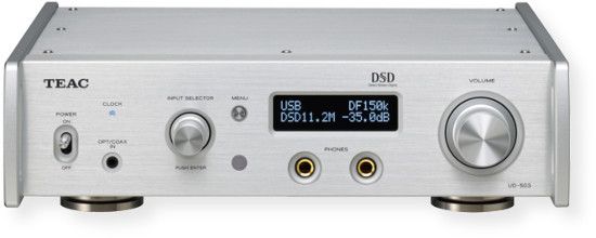 TEAC UD503S  Dual Monaural USB DAC; Silver; Two built in AK4490 DACs made by Asahi Kasei Microdevices support resolutions up to 11.2MHz DSD and 384kHz/32-bit PCM; Dual monaural structure thoroughly separates independent left and right circuits from the power supply to the output stage; UPC 043774031481 (UD503S UD503-S UD503SCONVERTERS UD503S-CONVERTERS UD503STEAC UD503S-TEAC)