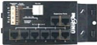 Unicom UHB1-M63A-1 UniHome Plus 6 Port Cat 3 Telephone Module with RJ31X, Supports up to 6 telephone RJ45 ports with up to 4 individual phone lines with either a 110-type termination or an RJ45 input port, This module includes an RJ31X security system interface port as well as surge protection pins (UHB1M63A1 UHB1M63A-1 UHB1-M63A1 UHB1-M63A UHB1M63A)