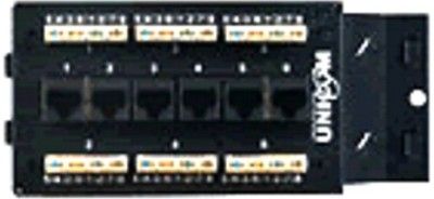 Unicom UHB1-M6EB-1 UniHome 6x6 Port Cat 5e Data Module, Supports up to 6 RJ-45 ports for data and designed with front 110-type punch down termination, This module facilitates sharing of network devices when combined with a router or switch (UHB1M6EB1 UHB1M6EB-1 UHB1-M6EB1 UHB1-M6EB UHB1M6EB)