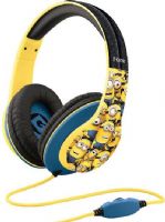 iHome UIM40MNFX Minions Over-the-Ear Headphones with Volume Control Refresh, Padded ear cushions and adjustable headband offer comfortable wear, In-line volume control lends convenience, 6' Cord length, 3.5mm stereo plug, Weight 0.5 lbs, UPC 092298919447 (UIM 40 MNFX UIM 40MNFX UIM40 MNFX UIM-40-MNFX UIM-40MNFX UIM40-MNFX) 