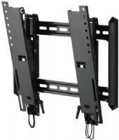OmniMount ULPT-M Flat Panel Tilt Wall Mount, Black, Fits most 23” - 42” flat panels, Supports up to 125 lbs (56.7 kg), Low 1.5” (37mm) mounting profile, Mounting profile 1.5” (37mm), Tilt up to +15º to reduce glare, Universal & VESA compliant 100x200 to 400x400, Double-stud Mounting, Universal rails for greater panel compatibility, UPC 728901019517 (ULPTM ULP-TM ULPT-MB ULPTMB) 
