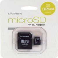 Unirex UMS-325S Micro SD Card with Full Size Adapter, UHS I, U1 Class 10, Ultra-fast data transfer & retrieval speeds, Provides for smooth full HD or 4K video recording & playback, Waterproof, x-ray proof, temperature proof and shockproof, Works with microSD, microSDHC, microSDXC, card formats, Converts microSD card to traditional-size SD card, UPC 789217194411 (UMS-325S UMS 325S UMS325S) 