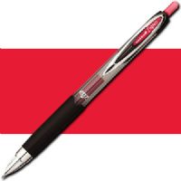 Uni-Ball 1754845 Signo 207, Colored Retractable Gel Pen Red; Textured grip provides superior writing comfort and control; Features uni-Super Ink to help prevent against check and document fraud; Acid-free; 0.7mm; Dimensions 5.75" x 0.65" x 0.65"; Weight 0.1 lbs; UPC 070530001570 (UNIBALL1754845 UNI-BALL 1754845 SIGNO 207 ALVIN COLORED RETRACTABLE GEL PEN RED) 