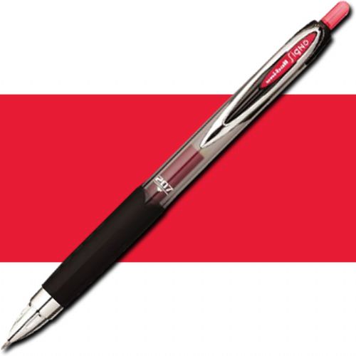 Uni-Ball 1754845 Signo 207, Colored Retractable Gel Pen Red; Textured grip provides superior writing comfort and control; Features uni-Super Ink to help prevent against check and document fraud; Acid-free; 0.7mm; Dimensions 5.75