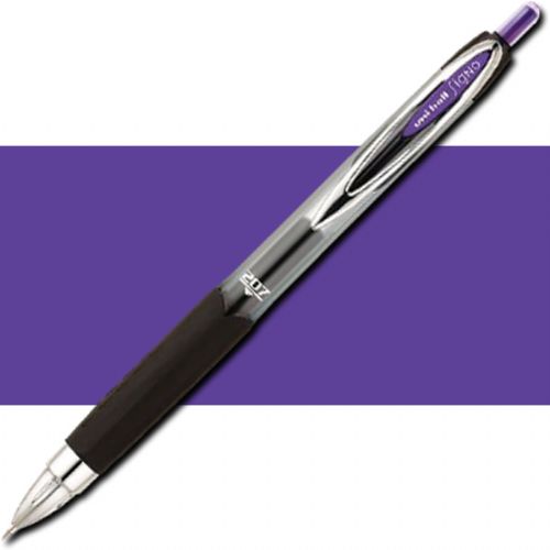 Uni-Ball 1754846 Signo 207, Colored Retractable Gel Pen Purple; Textured grip provides superior writing comfort and control; Features uni-Super Ink to help prevent against check and document fraud; Acid-free; 0.7mm; Dimensions 5.75