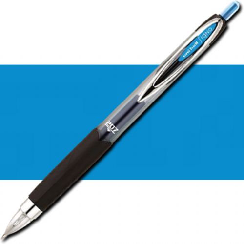 Uni-Ball 1754848 Signo 207, Colored Retractable Gel Pen Light Blue; Textured grip provides superior writing comfort and control; Features uni-Super Ink to help prevent against check and document fraud; Acid-free; 0.7mm; Dimensions 5.75