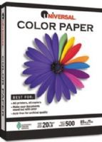 Universal UNV11212 Colored Paper, 20 lbs., 8-1/2 x 11, Orchid, 500/Ream, All printers, all copiers, Make your documents stand out with color, Acid-free for archival quality, Compliance, Standards SFI Certified (UNV-11212 UNV 11212) 