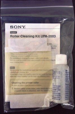 Sony UPA2003 Printer Cleaning Kit, Paper feed roller cleaning kit for UP-2000 series printers, Includes cleaning pad and cleaning fluid (UPA-2003 UPA 2003)