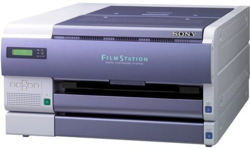 Sony UPDF550 FilmStation Dual Tray Film Imager, 320dpi Resolution, Effective Pixels 4360 x 5232 dots, Gradation 4096 pixels, Ideal for many modalities including CT, MR, DR, and X-Ray, Two trays accommodate multiple film sizes, Second tray supports 8 x 10