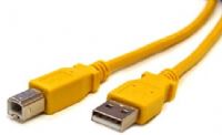 Bytecc USB2-AB-15Y USB 2.0 CABLE - A Male to Type B Male, 15 ft, Hi-speed data transfer up to 480Mbps from PC or Mac to printer, USB printer cable is 10' or 6' long, A-B cable, Yellow Color (USB2-AB-15Y USB2 AB 15Y USB2AB15Y USB2AB USB2-AB USB2 AB) 
