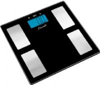 Escali USHM180G Glass Body Fat, Water, Muscle Mass Scale, 400 Lb or 180 Kg Capacity, 0.2 Lbs or 0.1 Kg Accurately measures in, User setting for male, female or athlete, 4 user memory stores personal information, Instant-On Technology, User friendly Hold feature, Ultra thin design, only ¾ inch - 2 cm high, Bright blue backlight display, UPC 857817000880 (USHM180G USHM-180G USHM 180G) 
