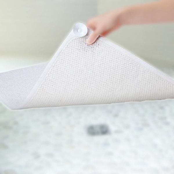 Ja Clean USJ-832 Drain Away Mat, Soft and comfortable, Prevents slipping, Mildew resistant, Water and suds flow through, Quick drying, Long lasting, Acts as a loofa, Dimensions 17