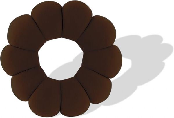 Ja Clean USJ-840BRN Donut Pillow, Brown Color; Provides incredible comfort; Great for travel, the office, or home; Seat cushion; Lumbar support; Pillow; Neck rest; Back rest; Floor pillow; Head support; Dimensions 8