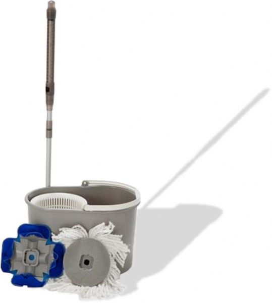 Ja Clean USJ-844 Tornado Spin Mop, Spinning mop and bucket system with 360 degre spinning basket for hands-free drying, Mop head is reusable and pops off for easy washing, Dimensions 17