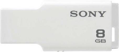 Sony USM8GM/W MicroVault M-Series 8GB Flash Memory, White, Hi‐Speed USB 2.0 Interface, LED Indicator, USB Bus Power, File Rescue and X-Pict Story Software, EasyLock, Dimensions Approximately 40.5 x 17.5 x 4.6mm, Weight Approximately 4g, UPC 027242821118 (USM8GMW USM-8GM/W USM8GM-W USM8GM)