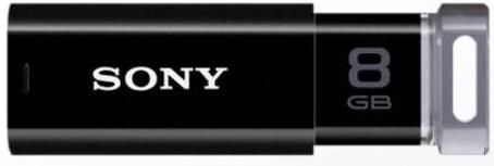 Sony USM8GP/B MicroVault 16GB USB Flash Drive, Black, Click style design with bright and visible LED indicator, Downloadable EasyLock data security software provides password protection of important documents or photos, Intelligent rcovery process, USB2.0 compatible, UPC 027242737143 (USM8GPB USM8GP USM-8GP/B US-M8GP/B)