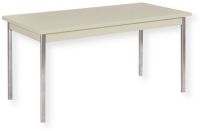 Hon UTM3060LOLOC Rectangular Utility Table, Light Gray Finish; Adjustable Leveling Glides; Steel Base; 4 Legs; High-Pressure Laminate Top Material; 1.13" Top Thickness; Leveling Glides Help Prevent Table From Rocking; Dimensions (HxWxL): 5.63" x 62.63 " x 32.63"; Weight: 88 lbs (HONUTM3060LOLOC HON-UTM3060LOLOC UTM3060LOLOC UTM3060-LOLOC UTM3060-LO-LOC) 