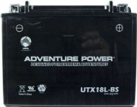 UPG Universal Power Group UTX18L-BS Adventure Power Lead Acid Dry Charge AGM Battery, 12 Volts, 18 Ah Nominal Capacity (10H-R), 5.4A Recommended Maximum Charging Current Limit, 14.8VDC/Unit Average al 25ºC Equalization and Cycle Service, G Terminal, Specially designed as a high-performance battery used for motorcycles, UPC 806593420078 (UTX18LBS UTX18L BS UTX-18L-BS) 