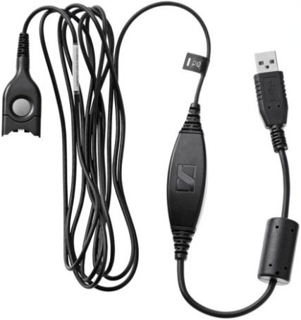 Sennheiser UUSB-2 USB Cable Adapter, Easy Disconnect to a USB connector, USB connection cable used for direct connection to all wired Sennheiser headsets (SH & CC Series series) to the USB port of your PC (UUSB2 UUSB 2)