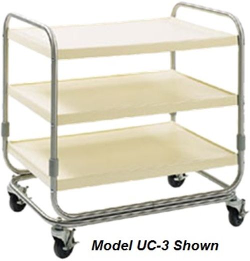 Delfield UC-3SS Three Shelf Stainless Steel Utility Cart , 200 lb. Capacity, 34.25