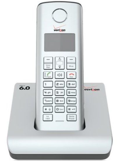 Verizon V100-1 Basic Cordless Phone, DECT 6.0 Cordless Phone Standard, 5 Max Handsets Supported, 164 ft Max Handset Operating Distance, 980 ft Outdoor Max Handset Operating Distance, Keypad Dialer Type, Handset Dialer Location, Pulse, tone Dialing Modes, 50 names & numbers Phone Directory Capacity, 10 Dialed Calls Memory, 10 names & numbers Caller ID Memory, LCD display - monochrome Type, Handset Display Location (V100-1 V100 1 V1001 V100 V-100 V 100)