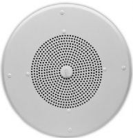 Valcom V-1020C Ceiling Speakers 8" White Color, 80 Hz to 15 kHz of Frequency Response, 50 mA at -24 Vdc of Power Requirements, 45 Ohms Voice Coil Impedance, more than 600 Ohms nominal Impedance, -15dBm line level of Signal Level, Exceptional Voice & Music Reproduction, White Epoxy Finish, Screwdriver Adjustable Volume Control in Front (V 1020C V1020C V1020 V-1020) 