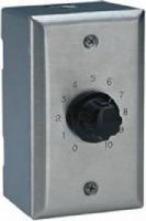 Valcom V-1094A Page Port/PreAmp/Expander, Brushed Stainless Steel Plate, Embossed Markings From 0 to 10, Wall Mountable, Comes with Single gang Surface Mount Box, Input Impedance 600 ohms, Output Impedance 8 ohms, Frequency Response 80 Hz to 10 kHz +/- 3 dB (V1094A V-1094 V-1094-A V1094) 