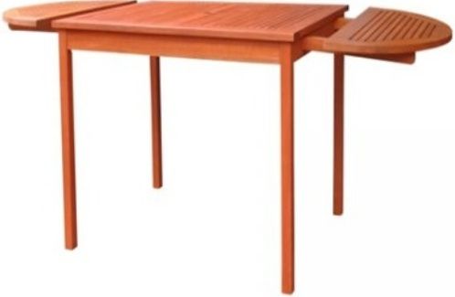 Vifah V1562 Outdoor Eucalyptus Oval Dining Table, Oil rubbed Finish, Eucalyptus Wood, 82