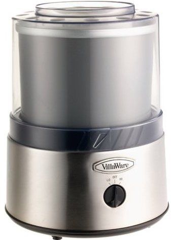 VillaWare V5100 Classic Ice Cream & Gelato Maker, Electric, Countertop ice cream maker that delivers results in 20-30 minutes, 2-speed motor drive creates hard or soft ice cream (V 5100          V-5100)