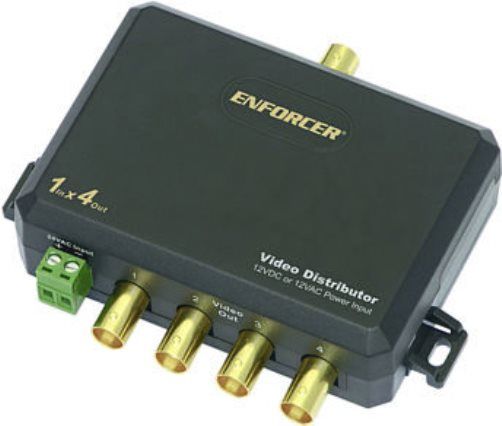 Seco-Larm VA-2404B-WQ ENFORCER Video Amplifier; Transmits up to 3280 ft. (1000 meters); 4 Inputs, 4 Outputs; Video amplifier compensates for video loss; Connect to video camera, multiplexer, VCR, DVR, etc.; 10db gain control for video and HF compensation; Compensation for color gain; Wide bandwidth, video gain compensation amplification; UPC 676544009245 (VA2404BWQ VA2404B-WQ VA-2404BWQ) 