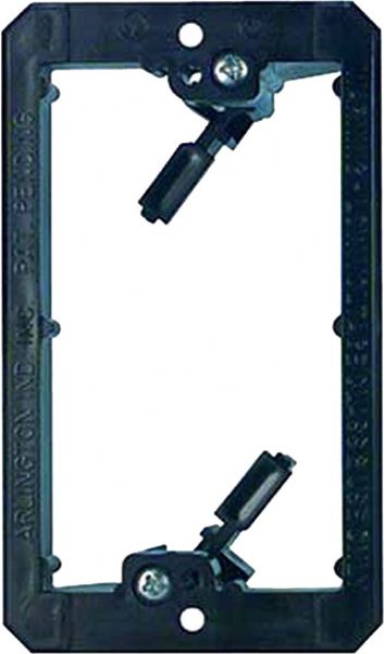 Vanco LV1  Single Gang Low Voltage Wall Bracket; Bracket Type: Single; For Use In Home Theater, Computer Wiring, Telephone And Cable TV Hook-Up; Seats Wall Plates Flush With Mounting Surface; Adjusts To Fit 1/4