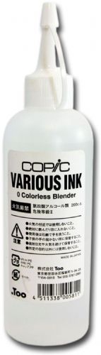Copic VBL200CC Various, Blander Refill Ink; Extend the life of the marker; Contains 200cc's; Refills have permanent, consistent color, and clean up with rubbing alcohol; Measures are marked on bottles which have an angled tip for easy application; Dimensions 1.88