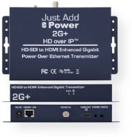 Just and Add Power JUS-VBSHDIP428A 2G+ SDI PoE Transmitter; Stereo or Multi-channel audio supported; Built-in video wall support; 3D Support; Compliancy: HDCP & RoHS/FCC/CE; Operating Temp: 0-60 &#8304;C / 32-140 &#8304;F; Supported Resolutions: Up to 1080p 50/60 Hz, PC: 1920 x 1200:; Dimensions &: 199 x 32 x 127 mm, 7.8” x 1.2” x 5.0”; Weight: 0.45 kg / 1 lb; Ports: SDI In, HDMI Out, Ethernet connector, 3.5mm Stereo Out, 3.5mm RS232 w/ null modem, Micro-USB (VBSHDIP428A VBS-HDIP-428A BTX) 