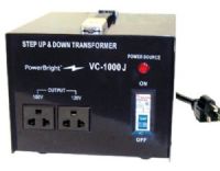 PowerBright VC-1000J Step Up And Down Japanese Transformer 1000W, Fuse protected, Heavy duty for continuous use, Power ON/OFF Switch, 7.2W x 9.9H x 6D in. Dimensions, 20.68 lbs. Weight (VC1000J VC 1000J VC-1000 VC1000 Power Bright) 