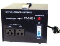 PowerBright VC-2000J Step Up And Down Japanese Transformer 2000W, Fuse protected, Heavy duty for continuous use, Power ON/OFF Switch, 7.2W x 9.9H x 6D in. Dimensions, 35 lbs. Weight (VC2000J VC 2000J VC-2000 VC2000 Power Bright) 