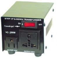 PowerBright VC-200W Step up & down Transformer 200W, This voltage transformer can be used in 110 volt countries and 220 volt countries, It will convert from 220-240 volt to 110-120 volt AND from 110-120 volt to 220-240 volt, On & Off switch (VC200W VC 200W VC-200 VC200) 