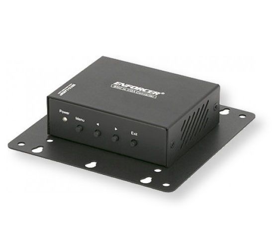 Seco-Larm VC-3BAQ ENFORCER BNC to VGA Converter; Supports resolutions up to 1280x1024; Dual output for VGA and BNC; Converts almost any VGA monitor into a security monitor; Compact, perfect for plug and play installations; Desktop, wall, or VESA mountable (VESA mount included); On screen display (OSD) for image adjustment (VC3BAQ VC 3BAQ VC3-BAQ) 