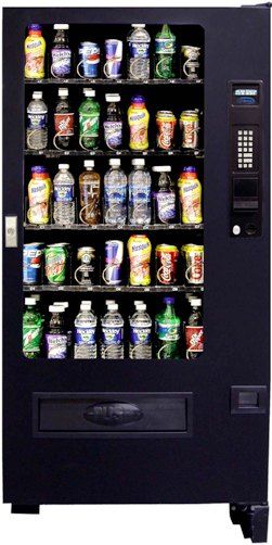 Seaga VC7000 Seven-wide Refrigerated Beverage Vending Machine, 210 Standard Capacity, Convertible shelving, Dual coils are standard, Over-sized product bin for larger products, Dual spirals standard in two trays, Easy-to-read 2-line 20 character VFD, Display completely programmable, Braille equipped telephone type keypad, UPC 760799672047 (VC-7000 VC 7000)