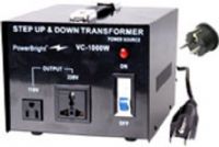 PowerBright VC750W Voltage Converter Transformer, 750 watts Capacity, 110/200/220/240 Volt Input, 110/220-240 Volt Output, On and Off Switch, Fuse protected (VC-750W VC 750W) 