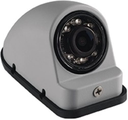 Voyager VCMS50LGP Color CMOS IR LED Camera, Gray Primer Housing; For the vehicle's left side; Works with multi-camera Voyager monitors; Delivers real time images of the vehicle's surroundings that aid drivers in changing lanes, merging, and making wide turns; 1/4