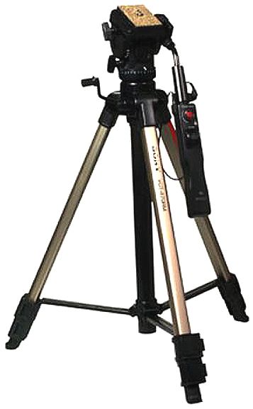 Sony VCT-870RM Full-Size Tripod with Integrated Remote, Remote operation directly from the tripod grip, Remote zoom in/out, start/stop, lock/standby and Photo mode on/off, Expands from 26