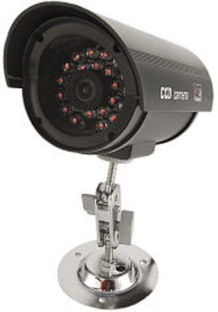 Seco-Larm VD-10PL Dummy IR Bullet Camera with Real Working IR LEDs; For detering crime at home, in an office, a parking lot, and around playgrounds; IR LEDs turn on automatically in the dark and turn off in light; Reguires optional 12VDC power adapter for LEDs; Includes mounting bracket and mounting hardware; UPC 676544009313 (VD10PL VD 10PL VD10-PL) 