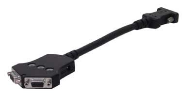 RGBmate VDAC 120E Sting Ray Cable, 1-in 2-out VGA DA, with EQ, 350Mhz Bandwidth, Two buffered computer video outputs, Input: 15-pin HD Male, Output: (2) 15-pin HD Female; Compatibility: VGA thru UXGA - VESA DDC2AB compliant, Power: +5 Volts DC @ 100 mA or higher from pin-9 of 15-pin HD input connector (VDAC-120E, VDAC120E, VDAC 120, VDAC120, VDAC-120)