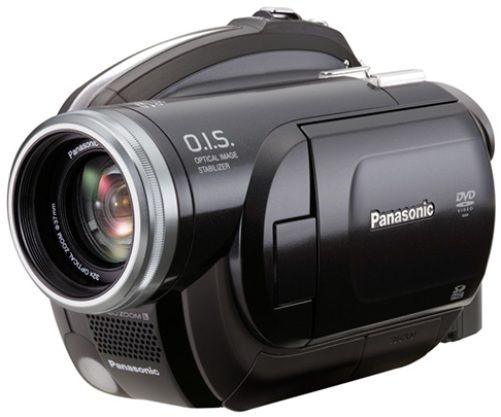 Panasonic VDR-D230 Remanufactured DVD Palmcorder Camcorder with Optical Image Stabilizer and 32x Optical Zoom and SD Card Slot, Records to 8cm DVD Disc, 1/6